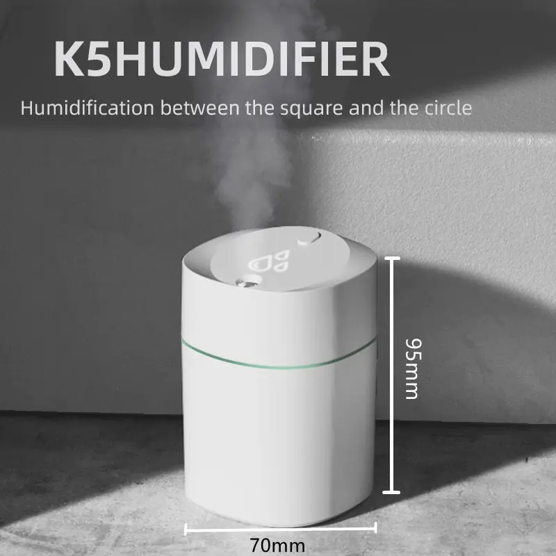 New USB Rechargeable Ultrasonic Diffuser Smart Car Humidifier Air Purifier Mini Portable Water Air Desktop Humidifier