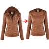 Winter Faux Leather Jacket Women Casual Basic Coats 2022 Ladies Basic Jackets Waterproof Windproof Coats Female Ropa de Mujer 3