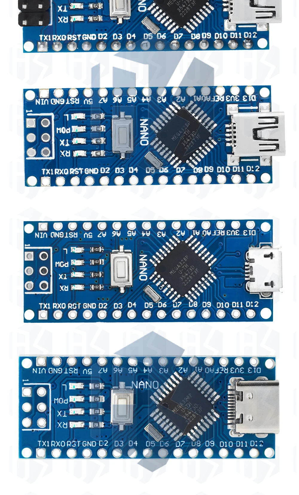 Typ-c Micro Mini USB Nano 3.0 mit Bootloader kompatiblen Controller für Arduino CH340 USB-Treiber 16 MHz Original IC ATMEGA328P – Detail 17
