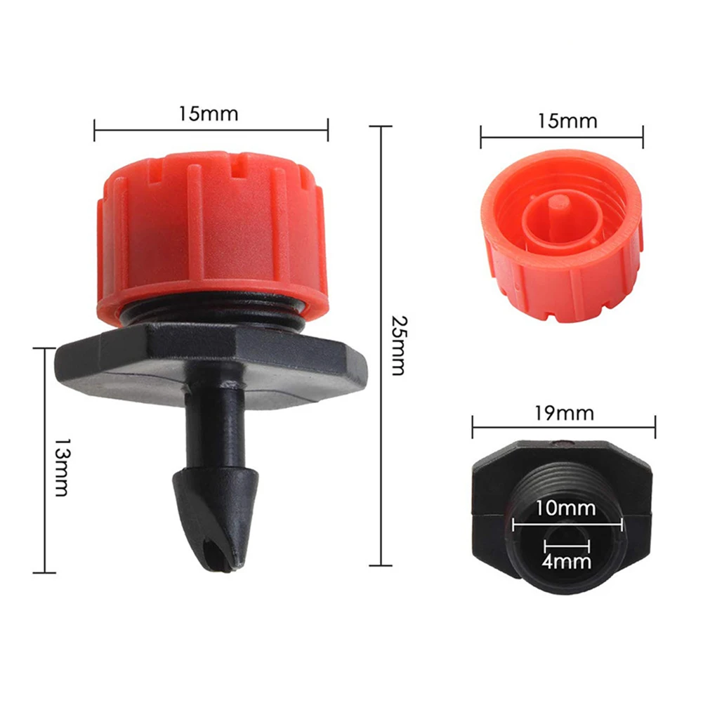 200Pcs 8 Hole Irrigation Dripper Adjustable Irrigation Sprinkler 360 Degree Drip Emitters for Watering System