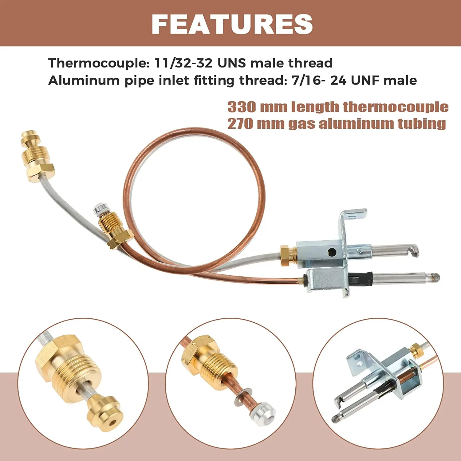 1set 91603 Jade Pilot Assembly with Tube Valve Thermocouple RV Replacement 96110 fit for Atwood Water Heater 961110 2004 jayco 4