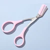 Stainless Steel Eyebrow Trimmer Scissors Professional Makeup Tool Beauty Scissors With Comb Facial Hair Removal Grooming Shaping 3