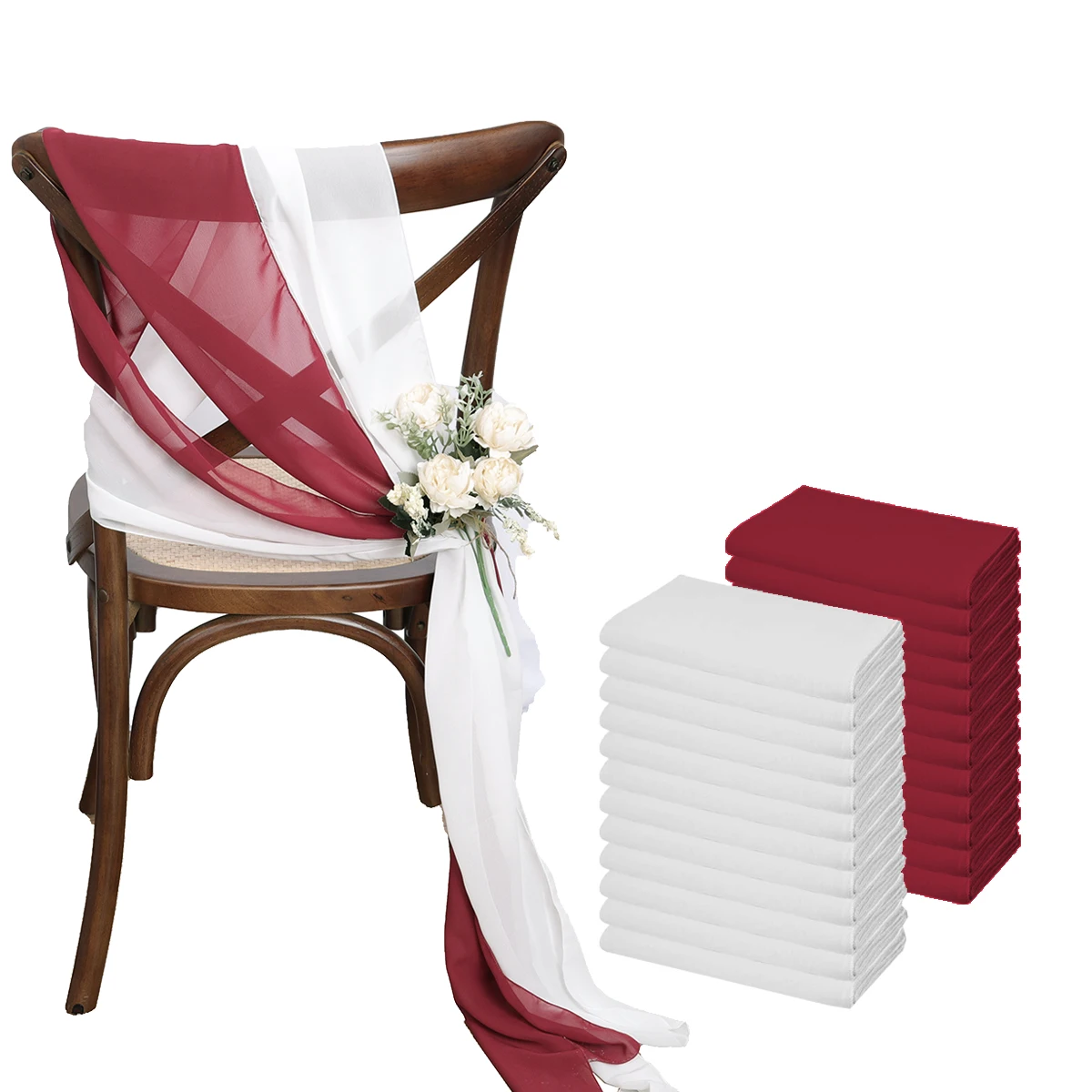 White Dark red