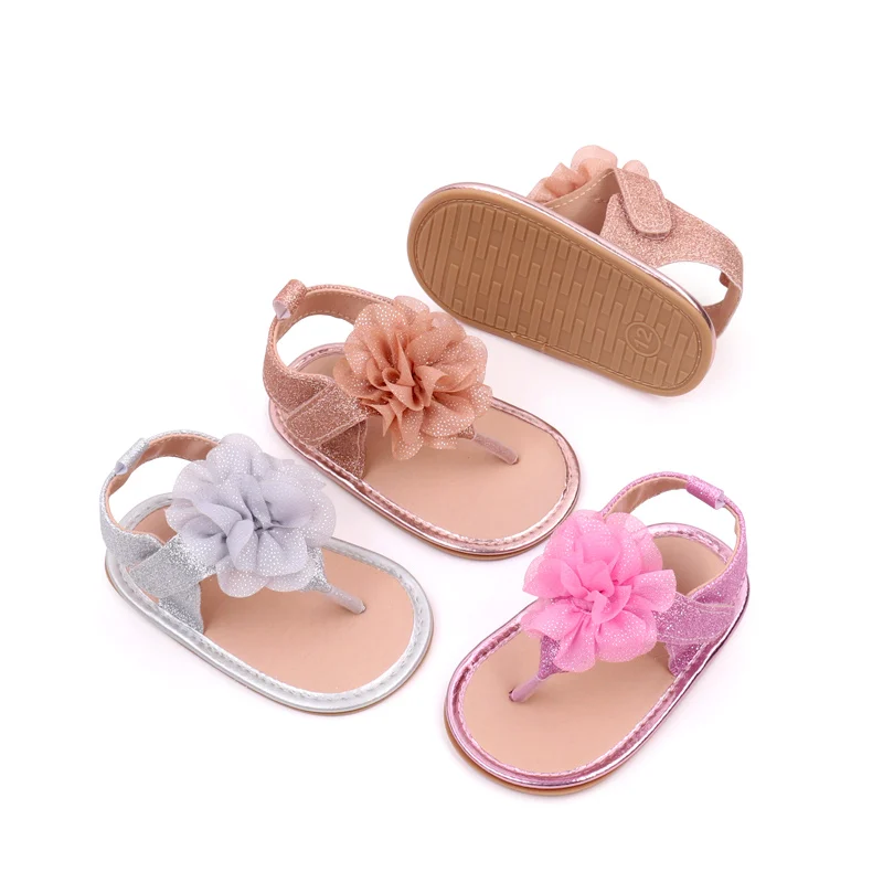 Baby Shoes Summer Sandal Cute Flower Anti-slip Sole Newborn Toddler Prewalking Practice Shoes High Quality 2024 Fashion BHX3207 5