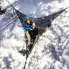 2024 Triangle Camping Double Outdoor Garden Sleeping Hanging Hammocks Tarp For Two People Women Leisure Outdoor Equipments 2