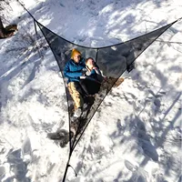 2024 Triangle Camping Double Outdoor Garden Sleeping Hanging Hammocks Tarp For Two People Women Leisure Outdoor Equipments 2