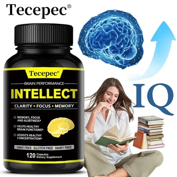 Memory, Focus, Clarity, Energy Brain Supplement - Nootropic Brain Boosters DMAE Bacopa Monnieri & Phosphatidylserine Capsules 1