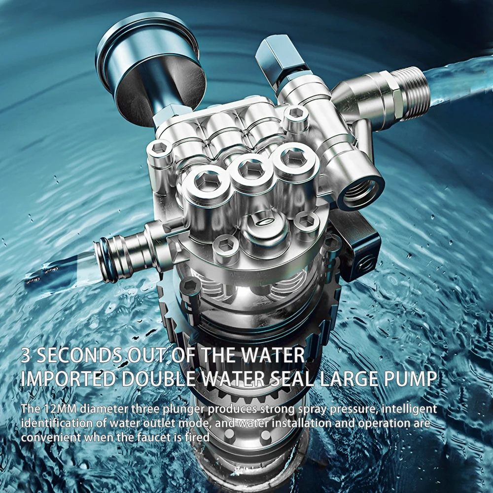 Lavadora a presión inalámbrica para carro, pistola de agua portátil de alta presión para lavado de coches, lavadora de coches eléctrica turboalimentada de alta potencia » Lavadora a presión inalámbrica para carro
