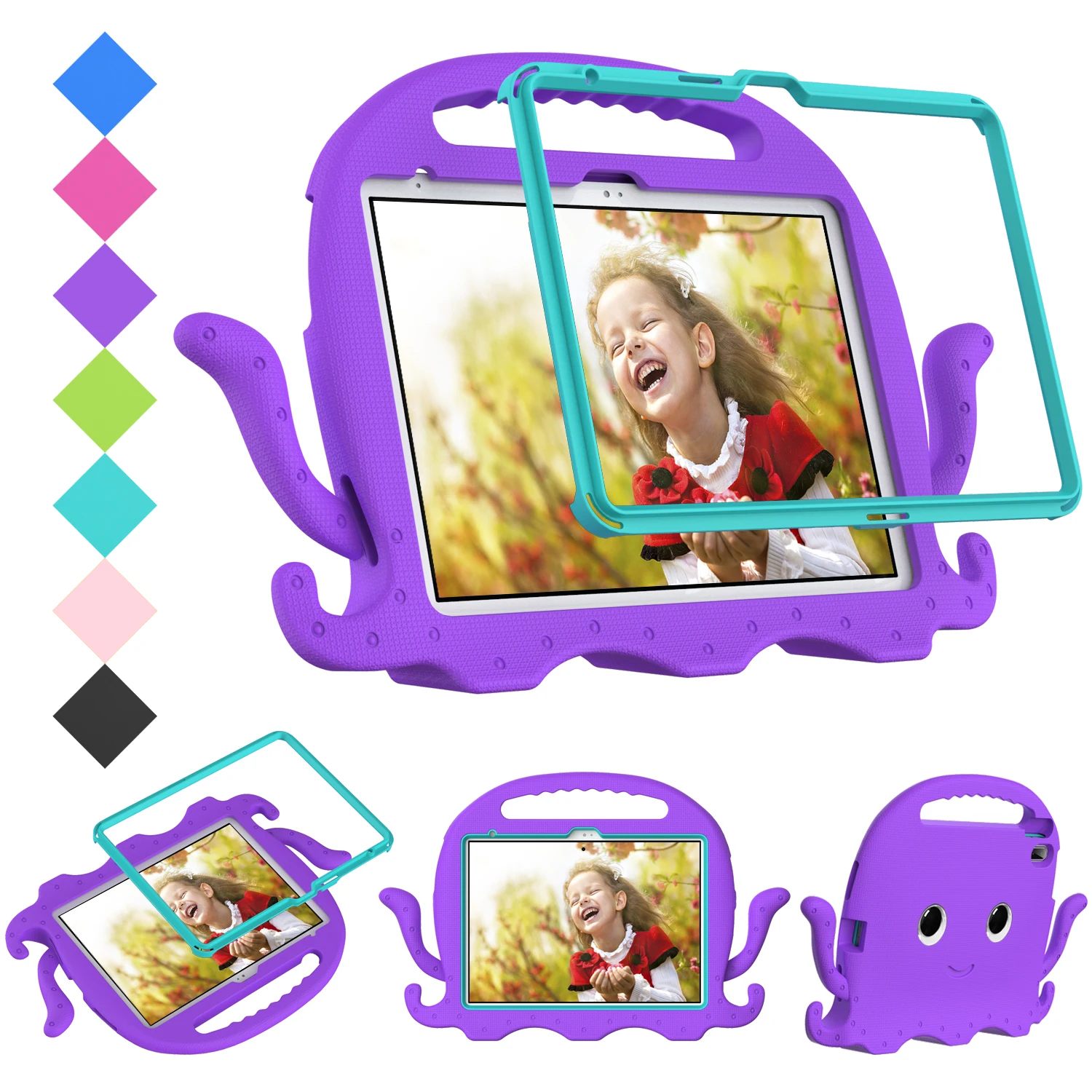 Octopuses EVA Kids Tablet Case - Durable & Fun Protective Cover