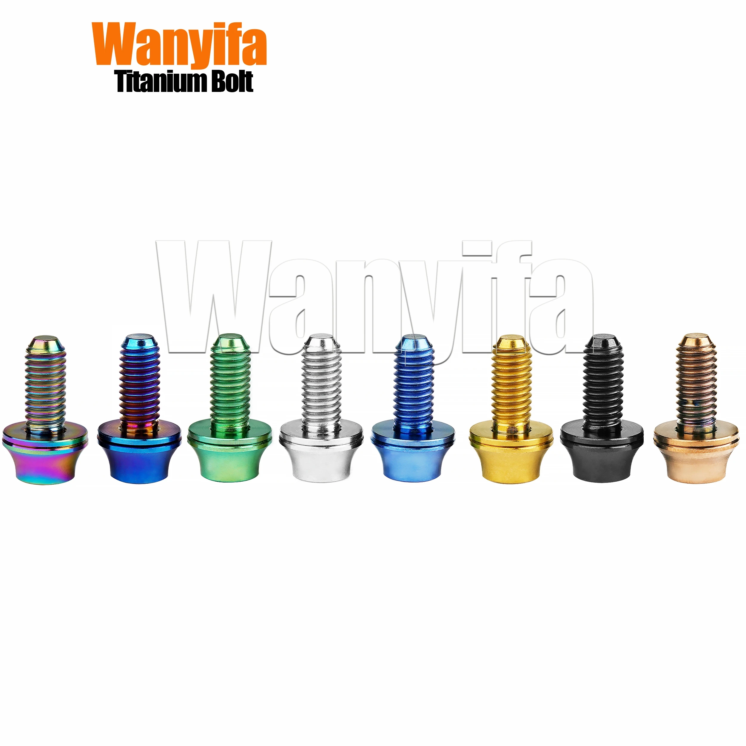 Titanium Bolts M5x12mm Round head with Gasket Screws for MTB Bicycle Cycling Water Bottle Cage Holder bicycle water bottle cage bicycle bottle holder bicycle bottle cage screws