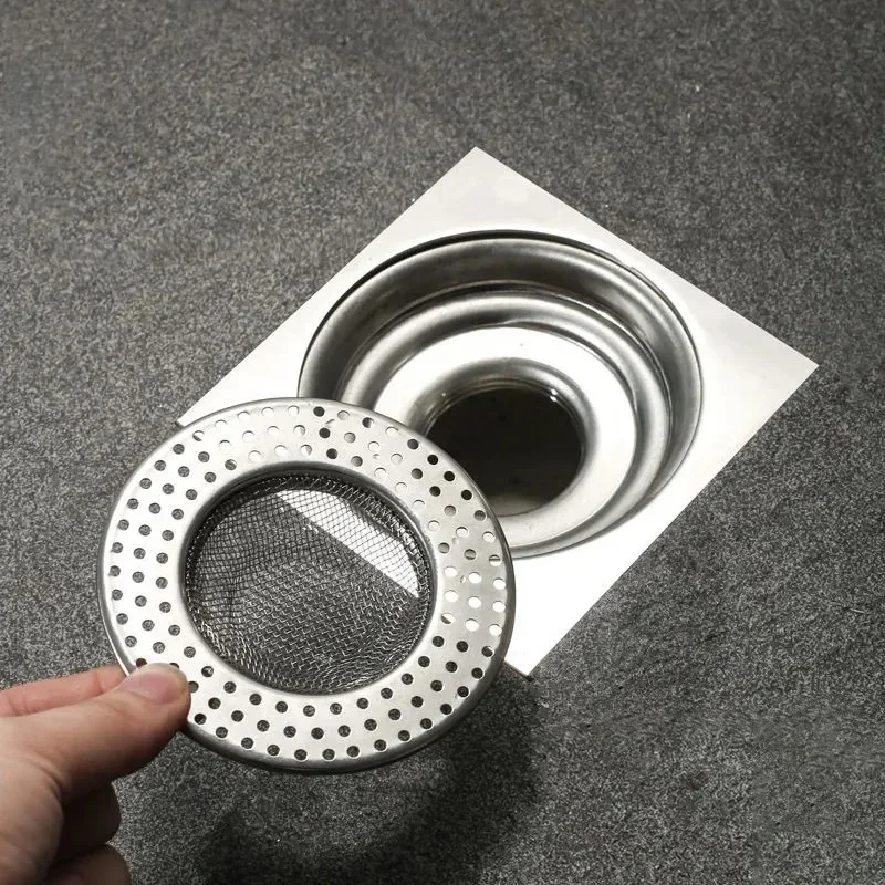 Kitchen Sink Filter Stainless Steel Mesh Sink Strainer Filter Bathroom Sink Strainer Drain Hole Filter Sewer Screen Strainers