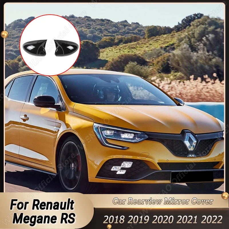 Gloss Black Car Rear View Mirror Cover Caps Trim Shell Frame For Renault  Megane RS 2018 2019 2020 2021 2022 Body Kit Accessories - AliExpress