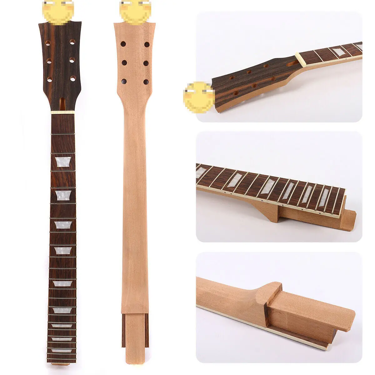 

DIY 22 fret 628 mahogany made and rosewood fretboard SET IN L12