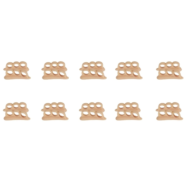 Rxjc Separatore Di Gel Per Dita Dei Piedi, Piastra Per Dita Con 3 Fori, Separatori Per Dita Dei Piedi