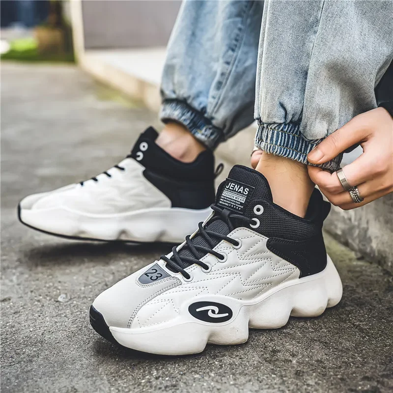 

Зимняя новая модель, повседневная обувь на толстой подошве, универсальные трендовые кроссовки, мужские кроссовки для бега