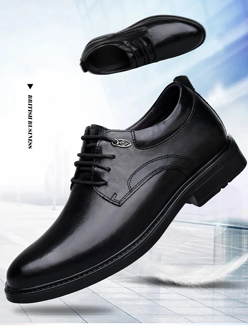 6CM Versteckte Erhöhung Herren Oxford Schuhe Business Formelle Elevator Lederschuhe Komfortable Rutschfeste Hochzeits- und Partyschuhe – Detail 11