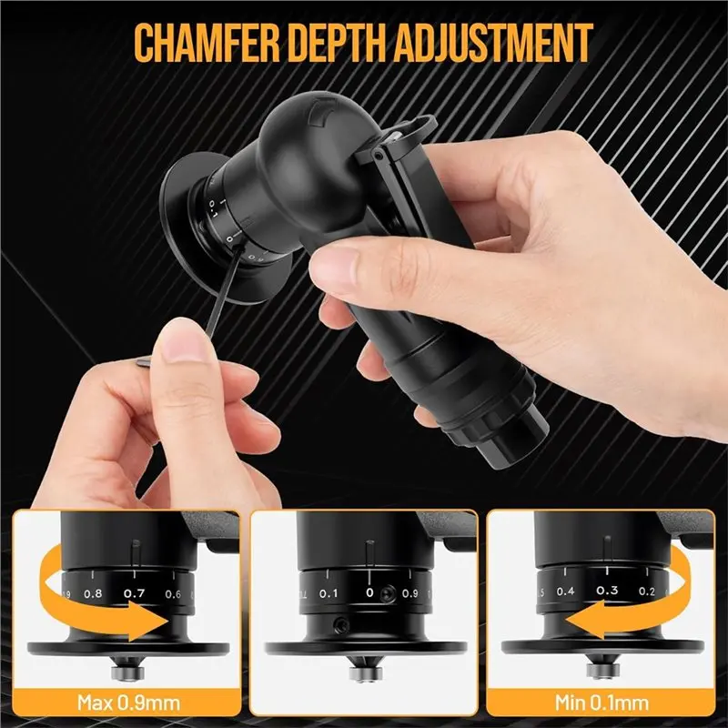 Mar.Air Chamfer Tool 6개의 C-앵글 및 6개의 R-앵글 블레이드가 있는 공압식 챔퍼링 도구, 업그레이드 버전