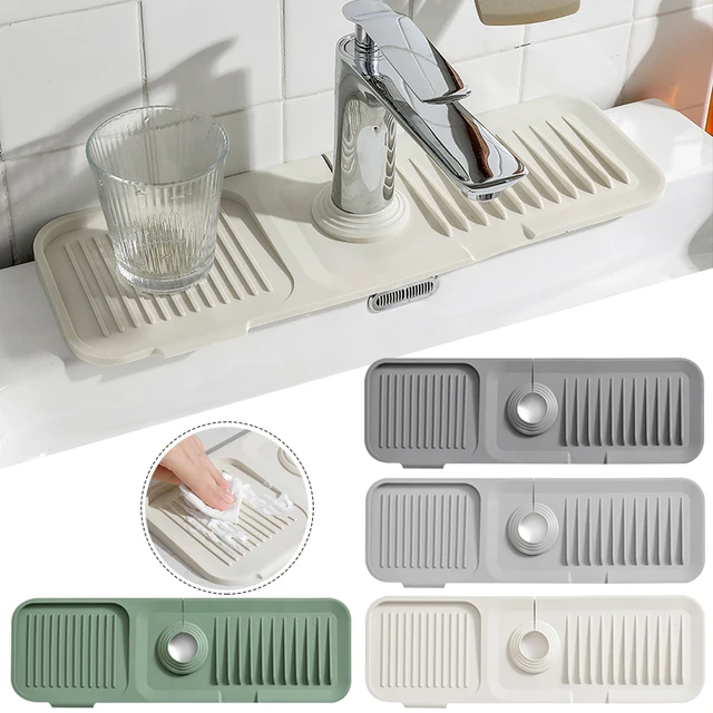 Silicone Tray Drip Tray Sink Drainer Pad Organizer Mat for Home Bathroom  Kitchen - AliExpress