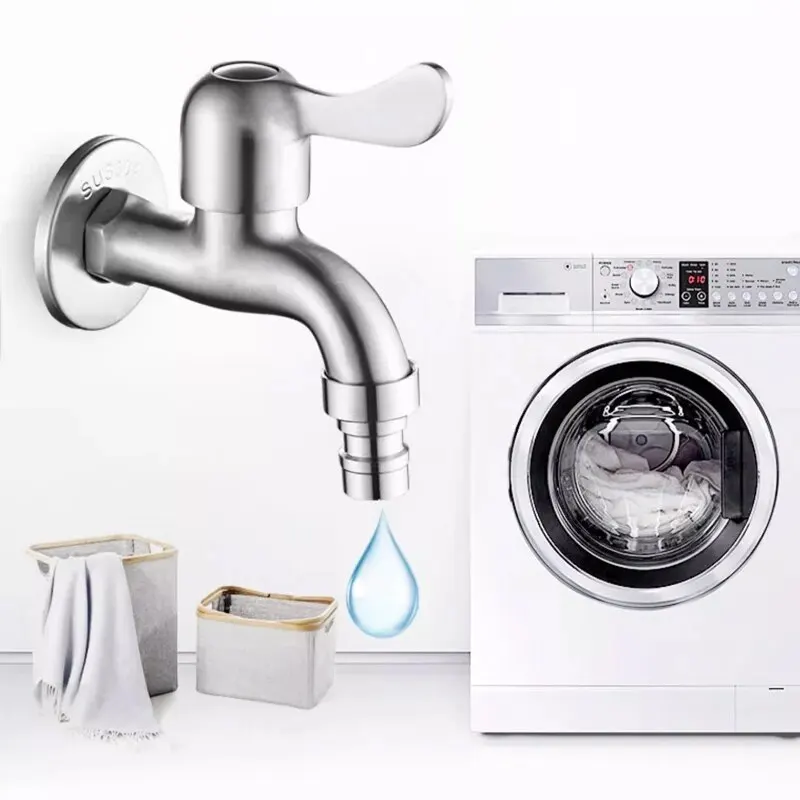 Washing Machine Faucet Water Tap Faucet Special Thickened Explosion-proof Household Single Cooling Quick Opening Faucet Stainless Steel Washing Machine Faucet