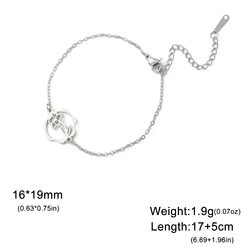 Unift Floral Birth Flower Charm Bracelet - Stainless Steel Cosmos & Poppy Design, Trendy Minimalist Jewelry (Mar Daffodil - S)