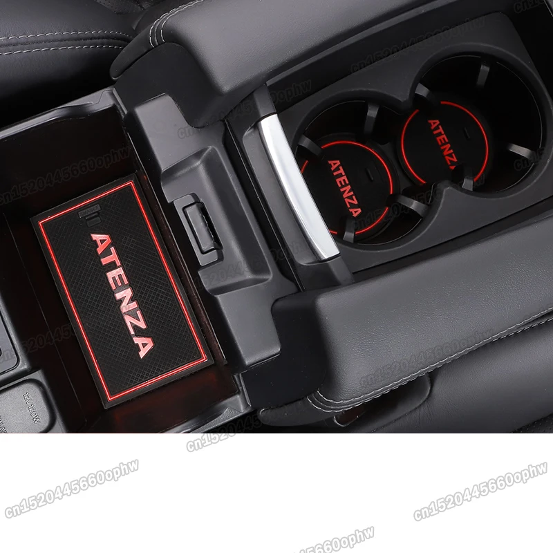 

car door armrest cup slot cushion pad carpet mat for mazda 6 mazda6 atenza 2012 2013 2014 2015 2016 2017 2018 2019 2020 2021