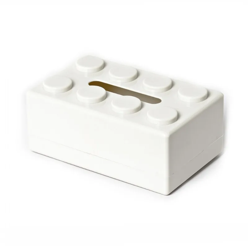 Building Blocks Tissue Box Creative Punch-free Wall-mounted Tissue Box Spring Paper Towel Holder Bathroom Waterproof Tissue Box 6