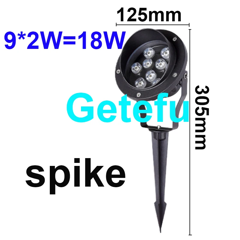 thumbnail image 1 of Iluminación LED para exteriores, 12 W, 18 W, 24 W, focos con punta, CC de 12 V, 110 V y 220 V, lámpara de jardín, luz LED RGB para césped, lámpara para árbol, 1 of 5