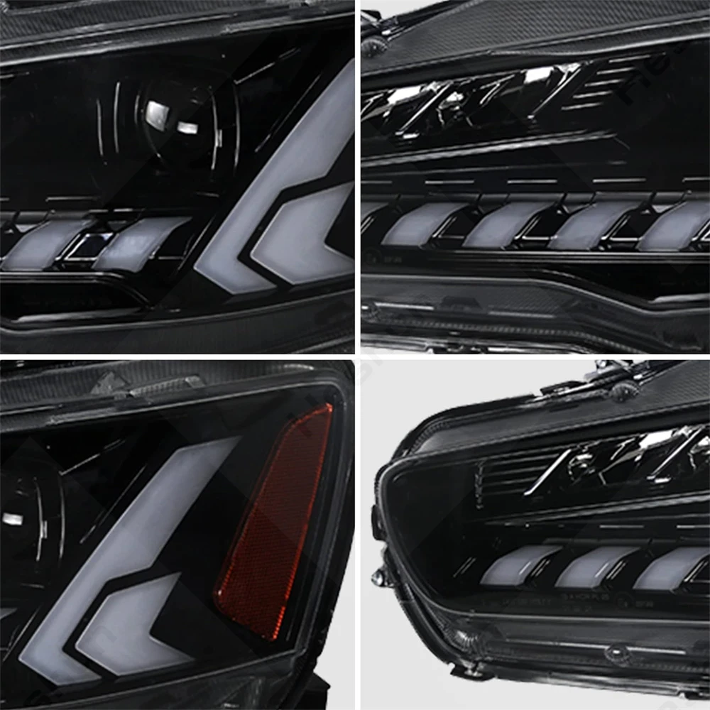 Para projektorów Led reflektory mitsumasci Lancer EVO X 10. Generacja 2008-2020 światło przednie reflektor z dynamiczną animacją z bursztynowymi lampami