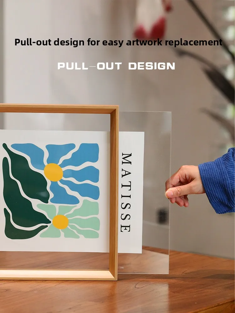 Double-Sided Acrylic Picture Frame Display Stand A4 Poster Frame Specimen Frame 6 Inch 7 Instant Photo Display Holder