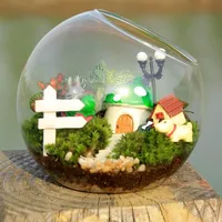 Creative Clear Glass Ball Vase Glass Bauble Balls Micro Landscape Air Plant Terrarium Succulent Hanging Flowerpot Container - Image 3