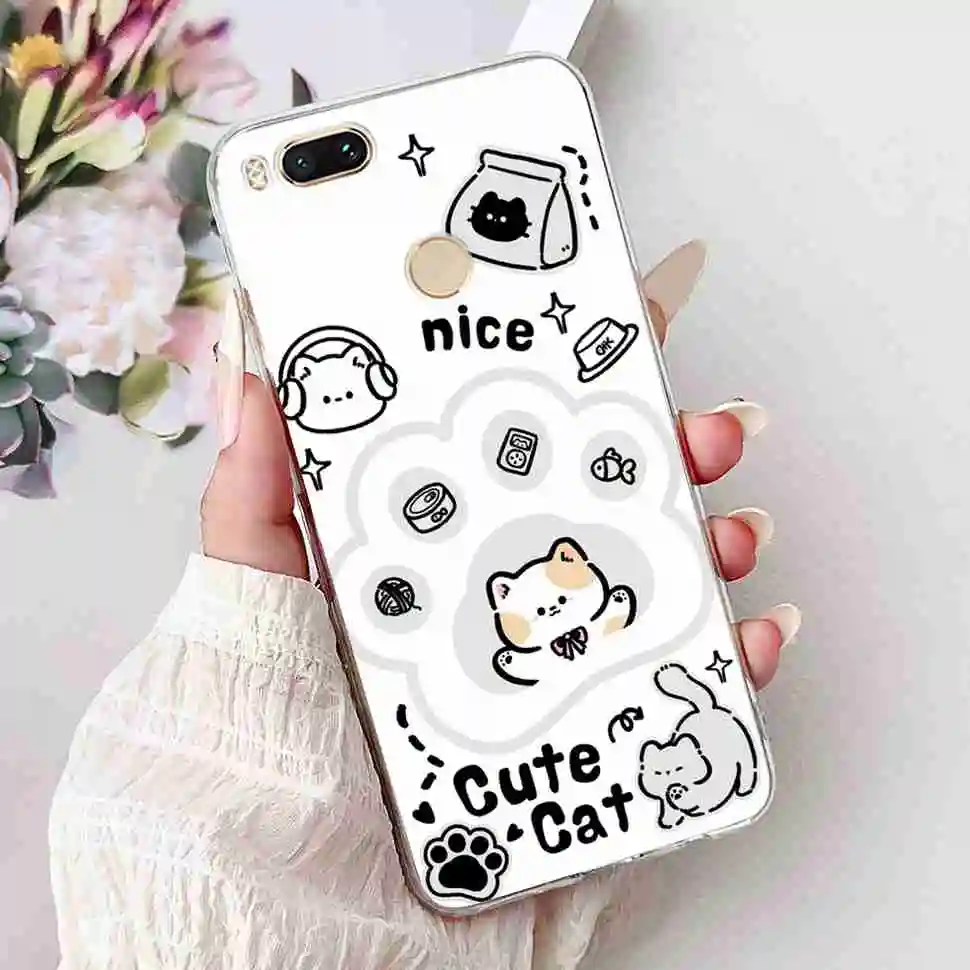 Love Pop Print TPU Soft Silicone Phone Case with Floral Design