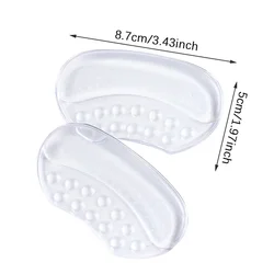 Silicone Anti-Slip Heel Cushions - Comfort & Protection Heel Grips for All-Day Wear (Transparent)