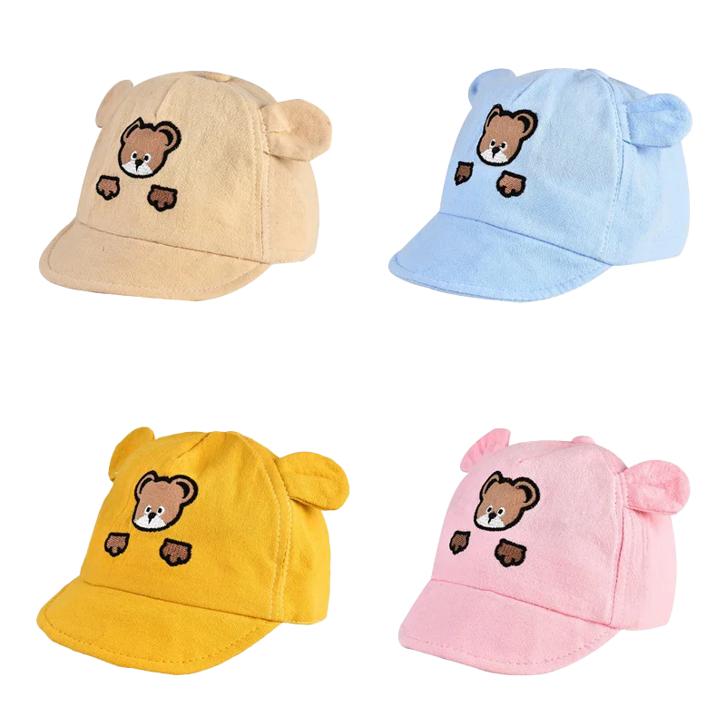 Baby Baseball Cap for Boy Girl Cartoon Bear Infant Sun Hat Spring