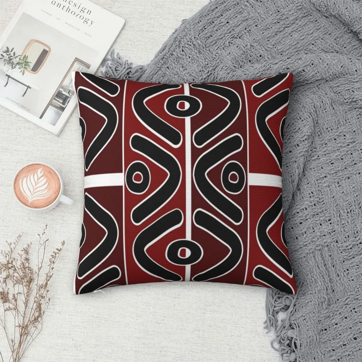 

African Bogolan Mudcloth Pattern Pillowcase Polyester Pillows Cover Cushion Comfort Throw Pillow Sofa Decorative Cushions Used