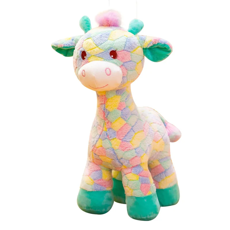 30cm Soft Rainbow Giraffe Plush Toy Color Fawn Animals Doll Baby Kids ...