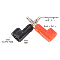 40pcs/4mm  L shape Banana Jack Plug Socket - Adaptor Electrical Connecting bending  for Binding Post Test Terminal Connector 6