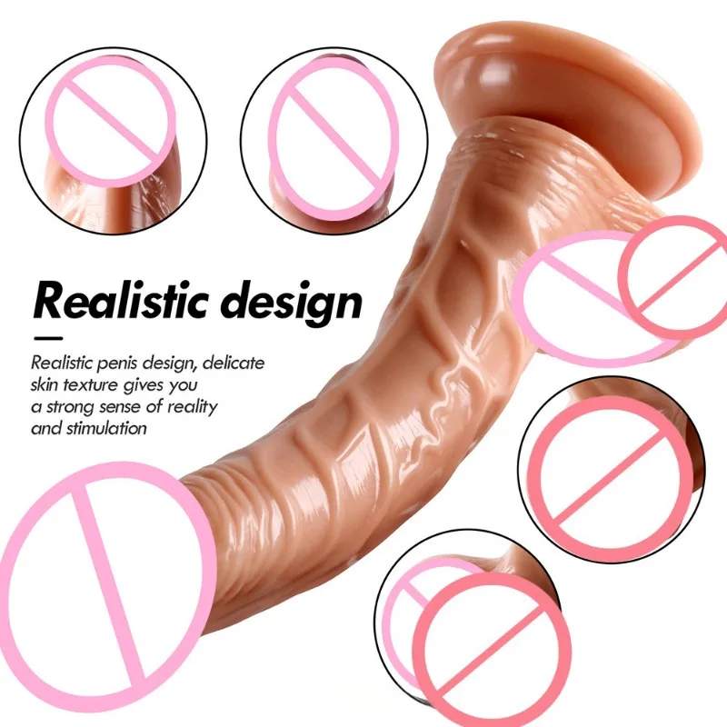 Realistic Dildos for Women Skin Sliding Foreskin Testicles Dildo Anal Vaginal Stimulation Strapon Big Penis Sex Toys for Woman