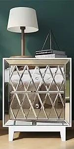 mirrored nightstand