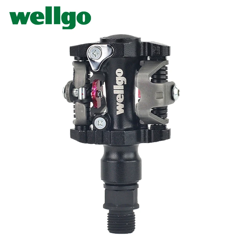 

Wellgo Aluminum Clipless Dual Sided MTB Bike Ball Bearing Pedals WAM-M919 for Shimano SPD with 98A Cleats Bicycle Cycling Parts
