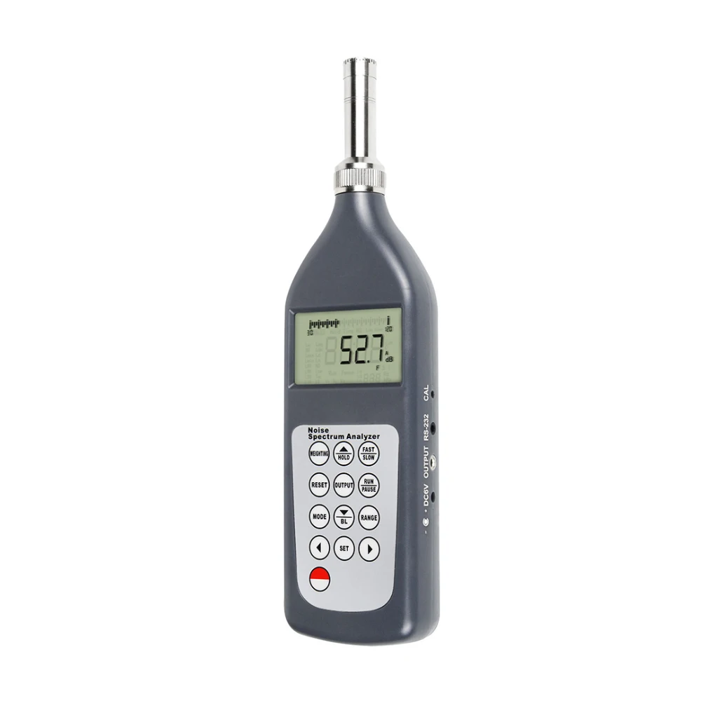 Digital Noise Spectrum Analyzer SL-5868F 25 ~ 130dB Sound Exposure Integrating Sound Level Meter PC RS232 Download Software 2