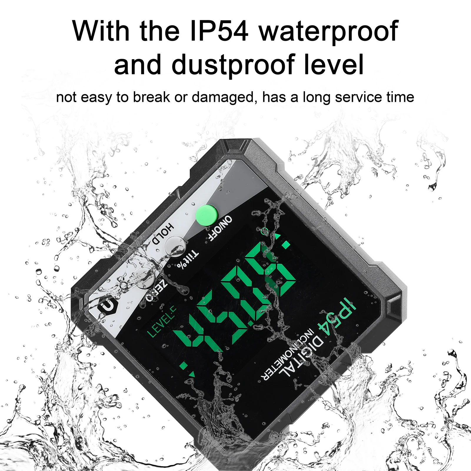 4*90&deg; Digital Inclinometer LCD Backlight Digital Protractor Slope Meter Angle Ruler Single-side Magnetic Protractor