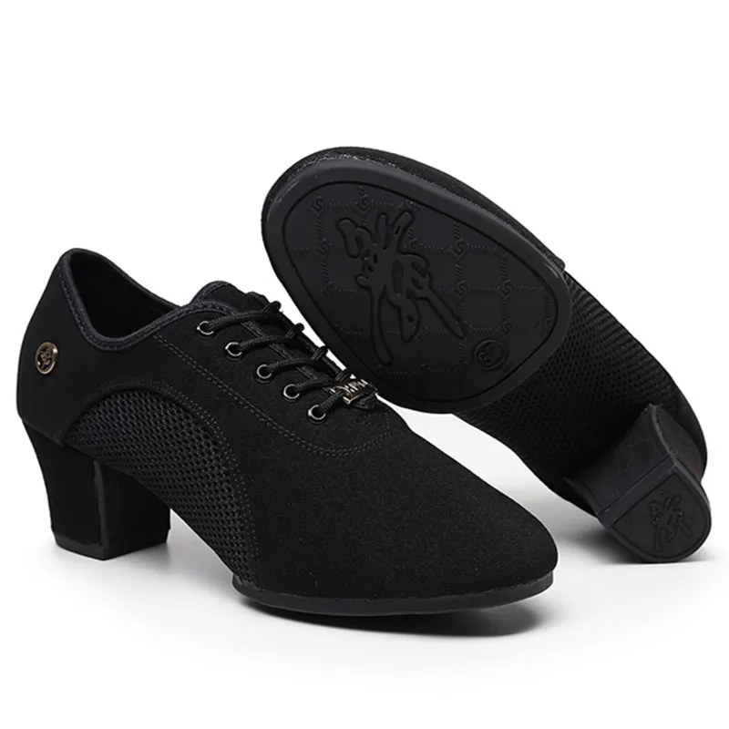 Latin Dance Shoes Ballroom Teacher Shoes Sneakers Modern Social Dance Shoe Mesh Training Shoes Navy Dance Latin Women Shoes
