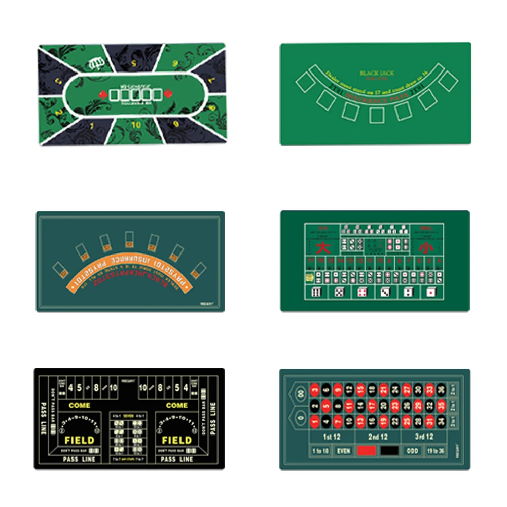 600X1200X2Mm Professionale Texas Hold'Em Tappetino Da Poker In Gomma Portatile Arrotolabile Copritavolo Da Poker Per Giochi Di Poker, Casinò