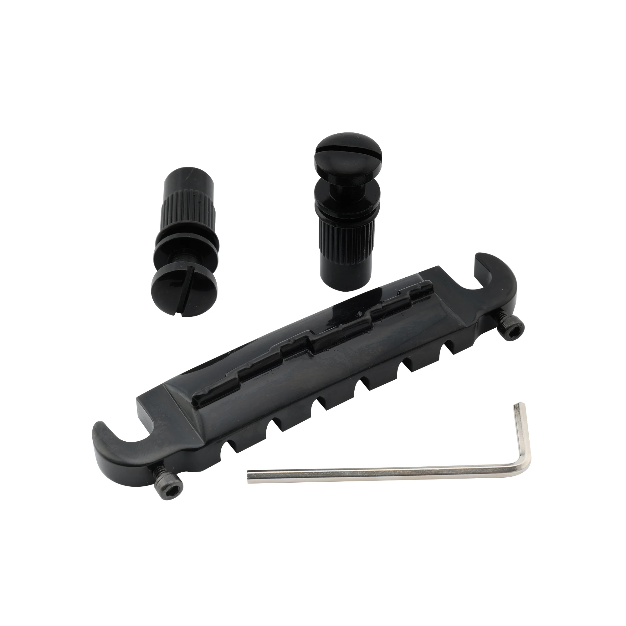 Musiclily Pro 52.5Mm Pre-Set Intagliabile Avvolgente Ponte Cordiera Per Chitarra Epiphone Les Paul Junior Lp Style, Nero