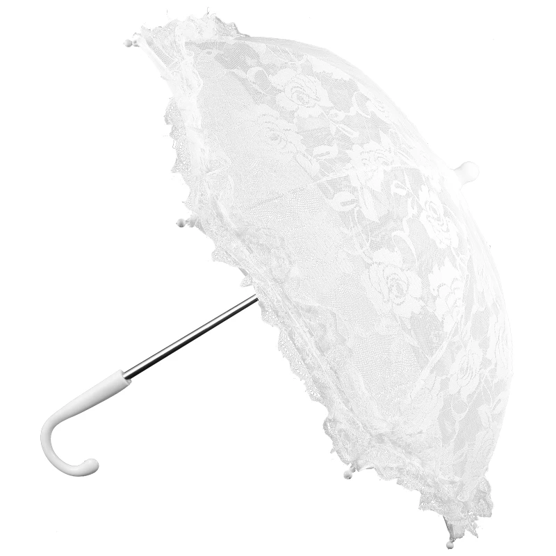 *Prop Umbrella Embroidery Parasol Elegant Craft Bride Lace Ornament White Decorative Room Performance Mini Wedding Trim Lolita