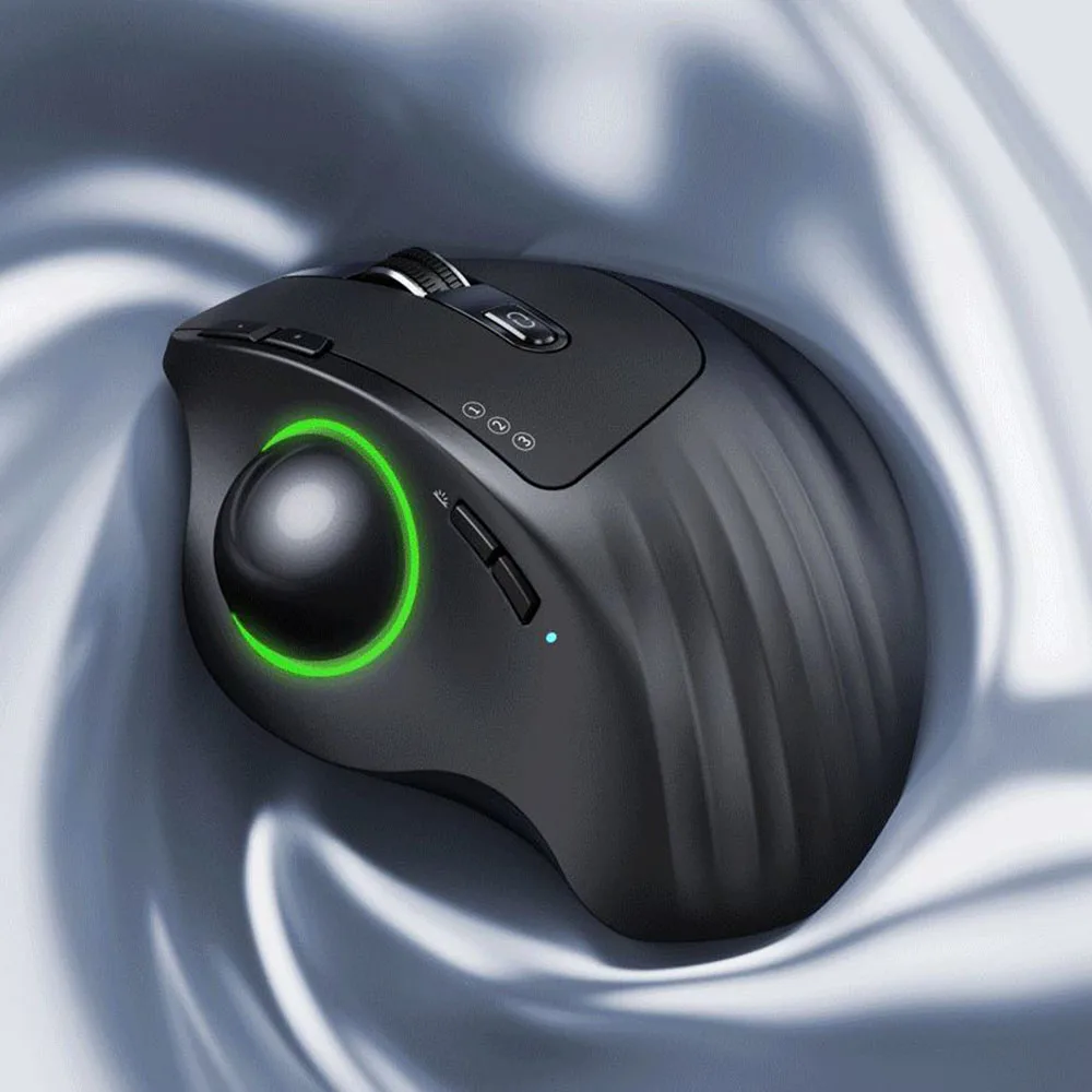 ProtoArc EM01 Bluetooth Wireless Trackball Mouse Rechargeable RGB 