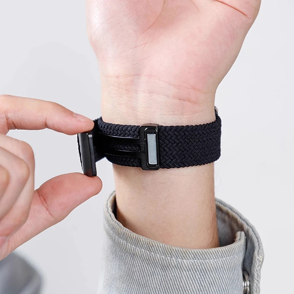 Magnetic Braided Nylon Loop Watch Band Strap - Universal Fit
