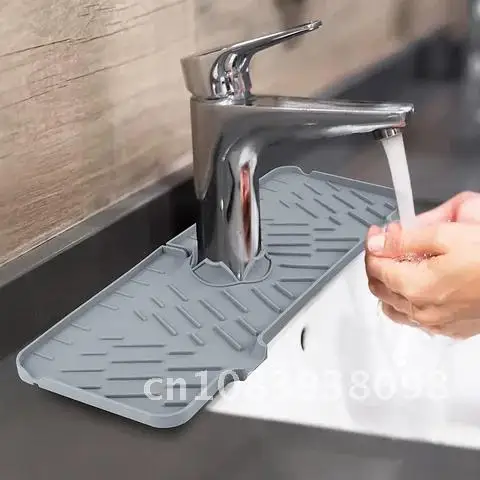 

Faucet Silicone Splash Catcher Drying Mat for Kitchen Bathroom Countertop Behind Faucet Water Catcher Drip Protector