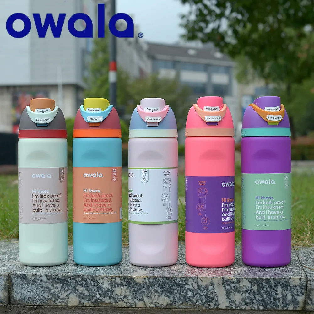 Owala Cup Vacuum Flasks Thermoses Water Bottle Drinkware Thermo Tumbler Stainless Steel Thermal Mug Original Cold Hot Coffee