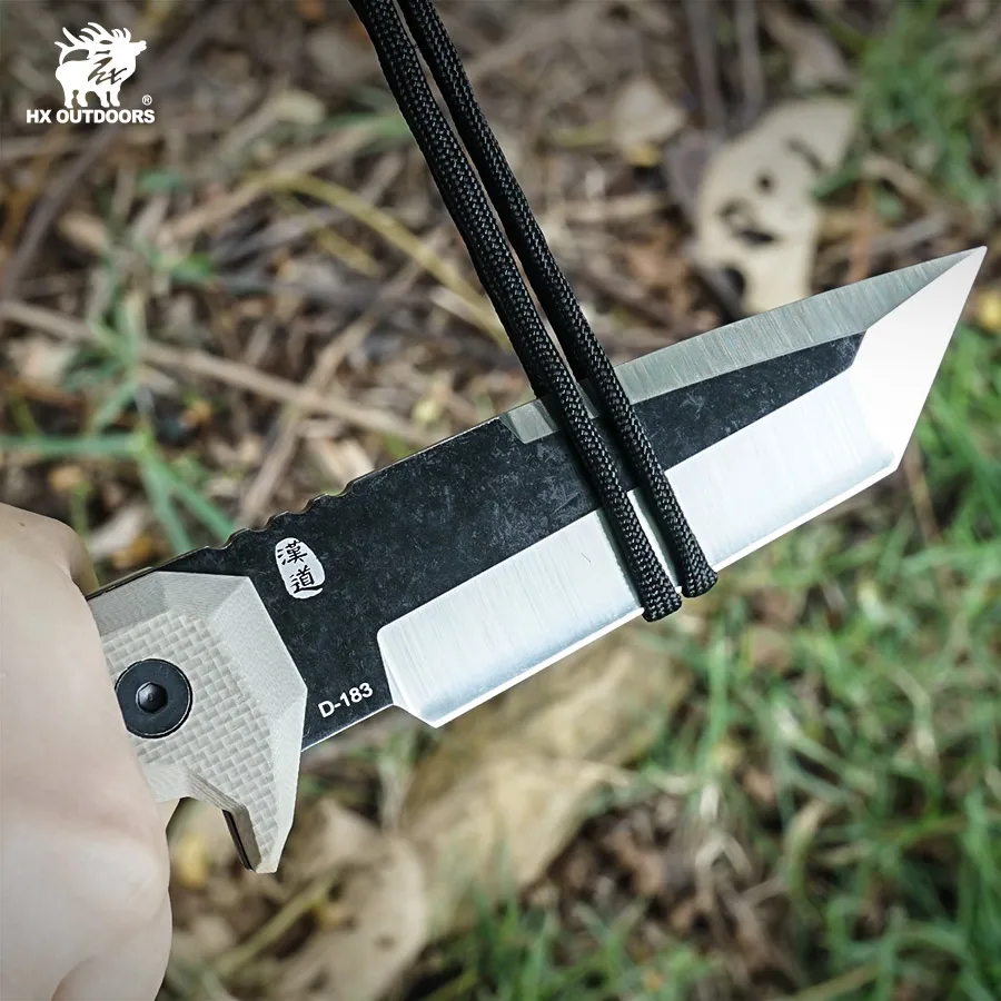 HX OUTDOORS Fixed Blade Knife with G10 Handle Survival Hunting